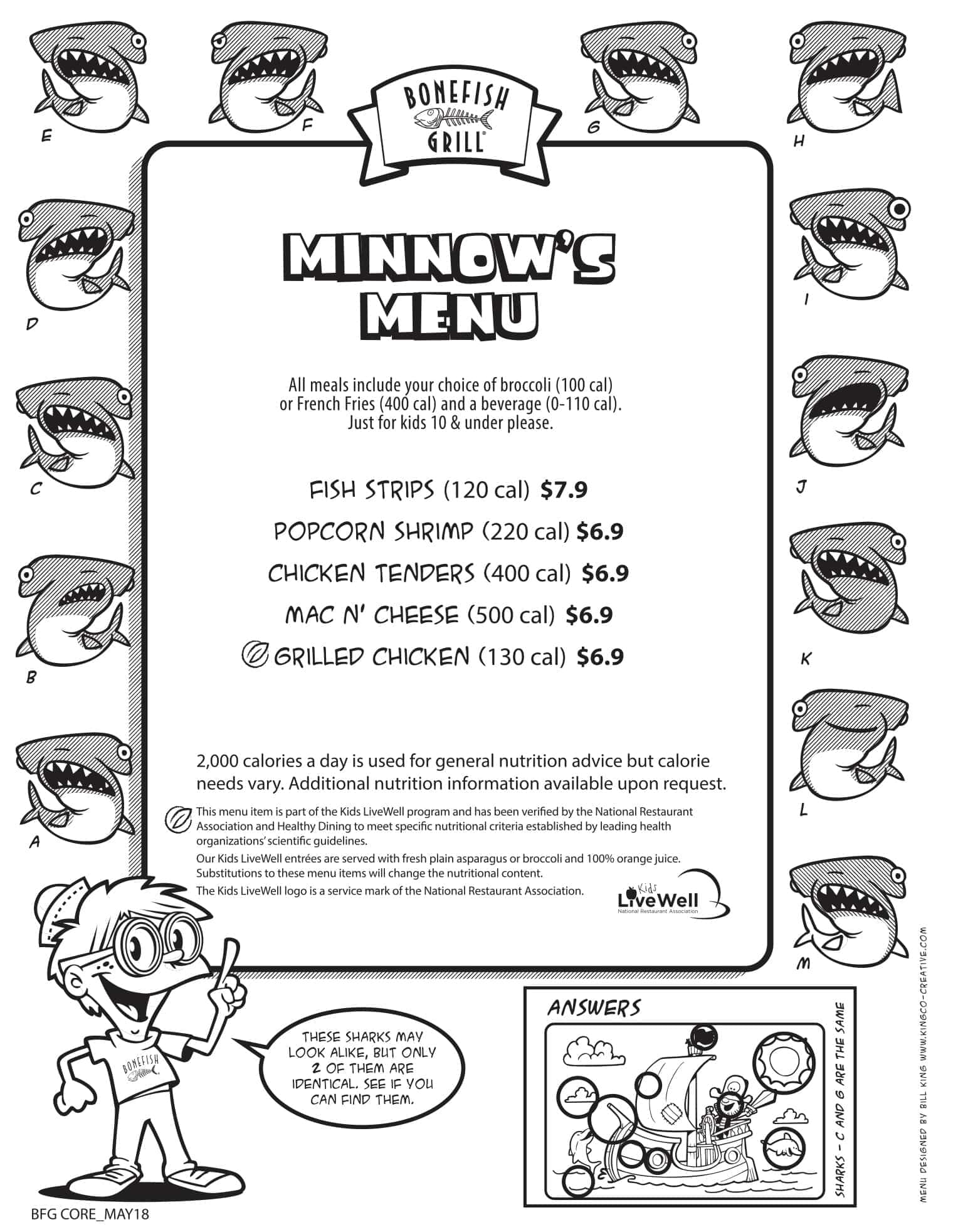 Bonefish Grill Kids Menu With Prices