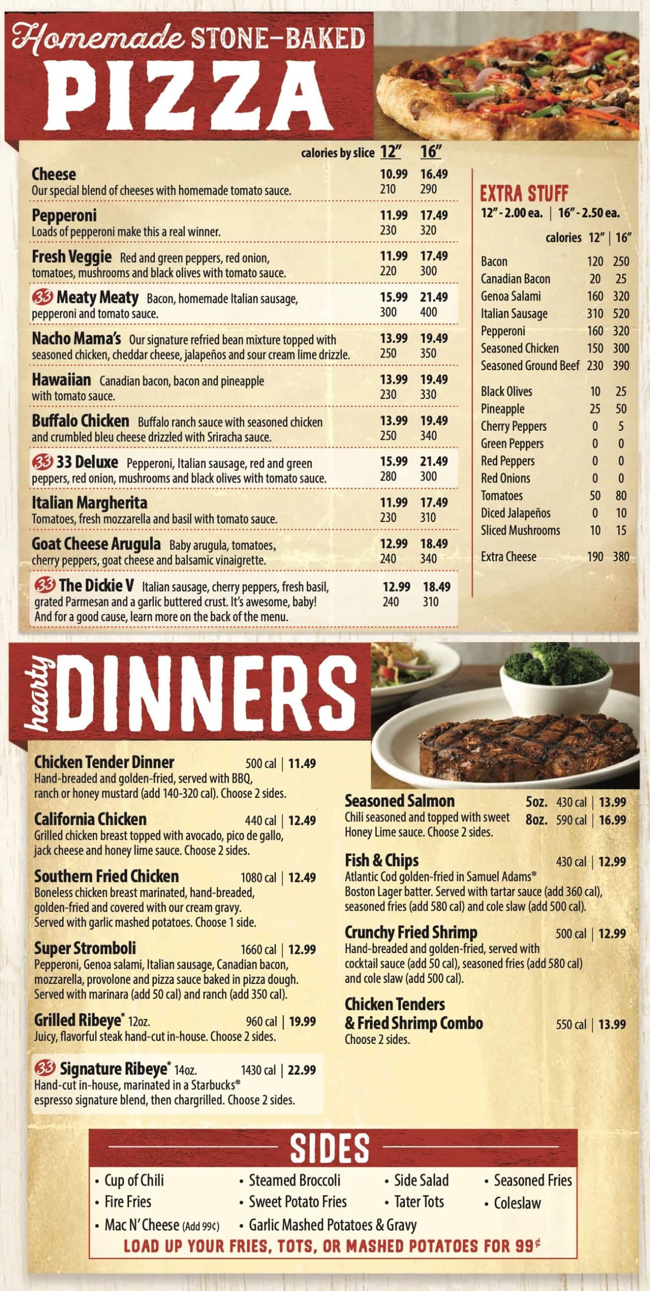 Bubba's 33 Menu With Prices