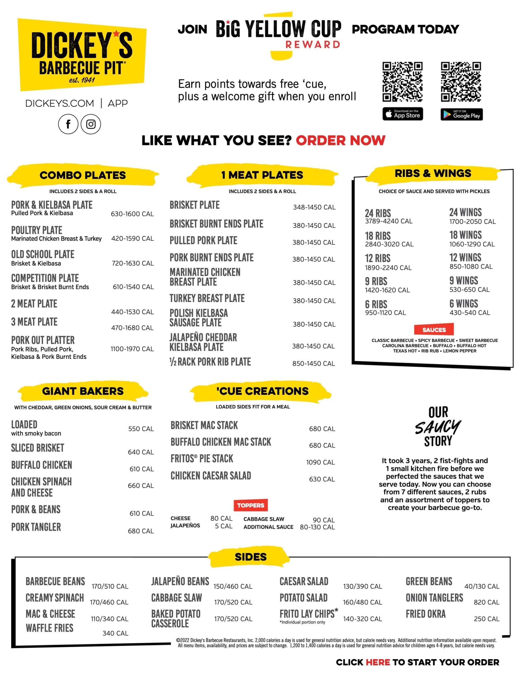 Dickey's Barbecue Pit Menu With Prices