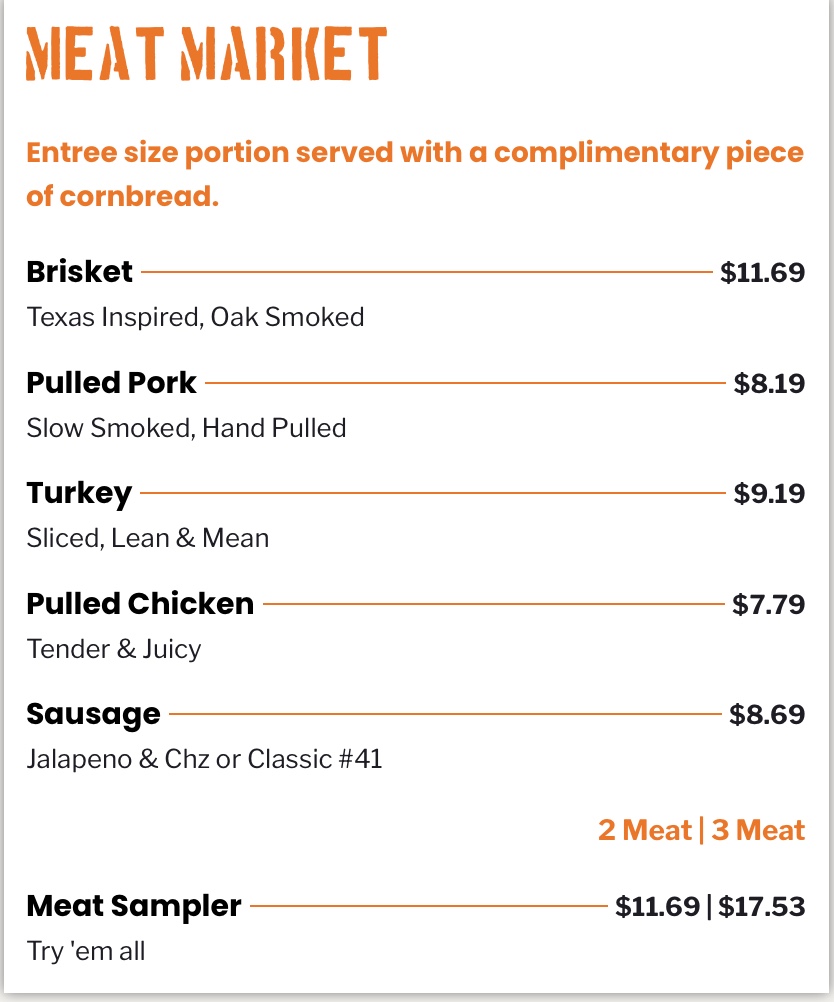 Mission BBQ Menu With Prices