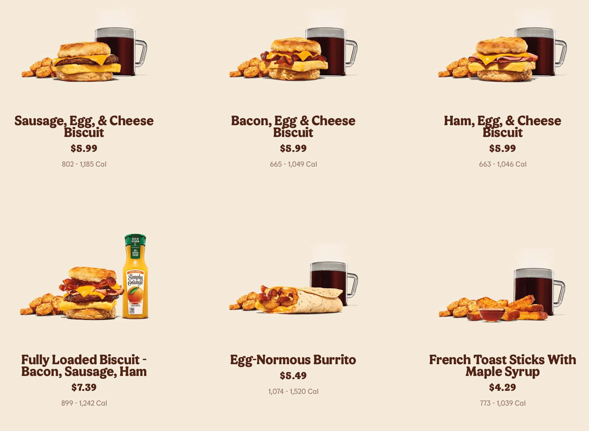Burger King Anchorage Breakfast Meals Menu