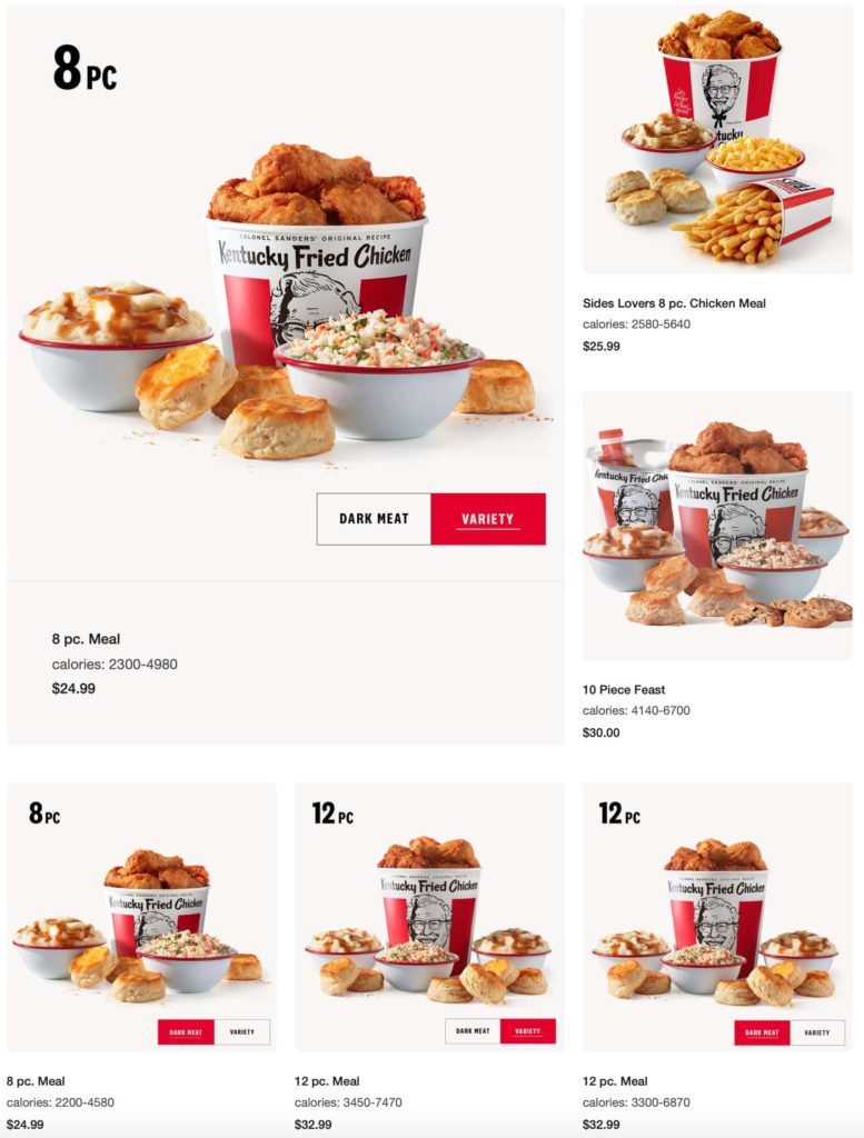 KFC Menu With Prices and Pictures (2024)