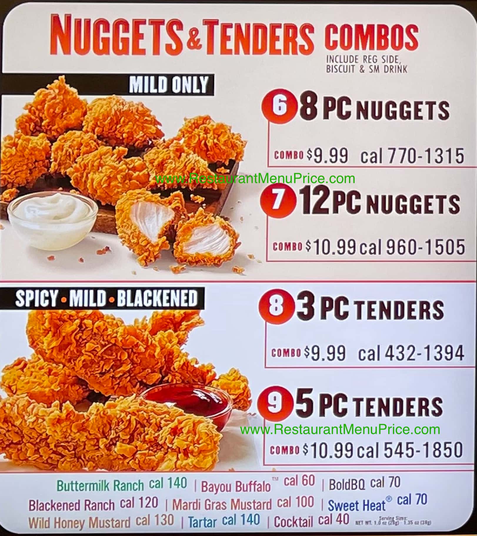 Popeyes Anchorage Nuggets and Tenders Combos Menu