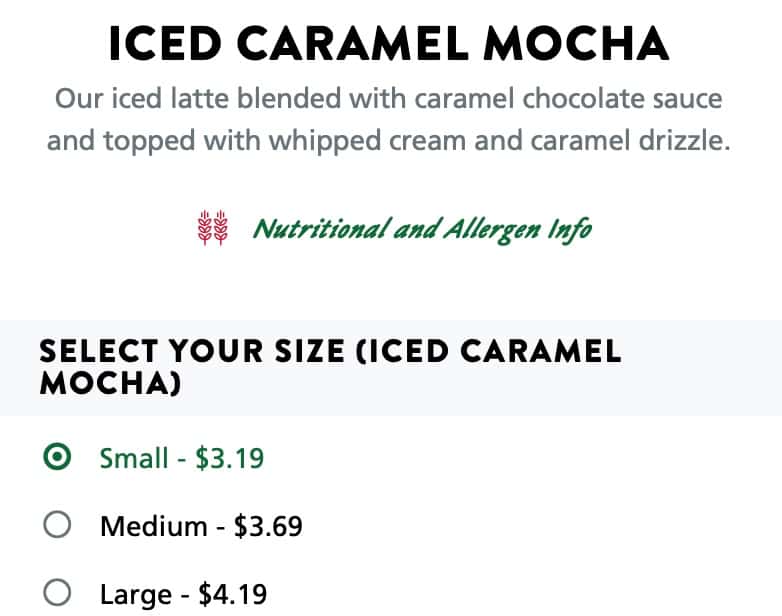 Krispy Kreme Anchorage Mocha Menu