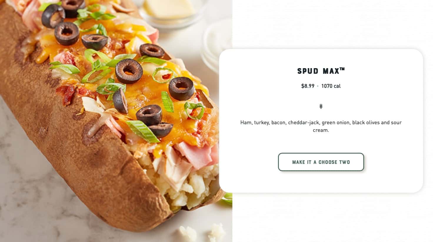 McAlister\'s Deli Giant Spuds Menu