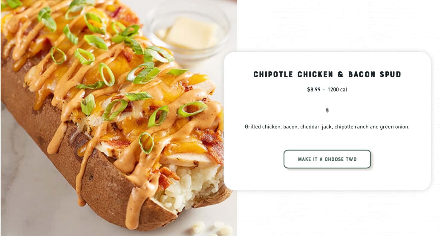 McAlister\'s Deli Giant Spuds Menu