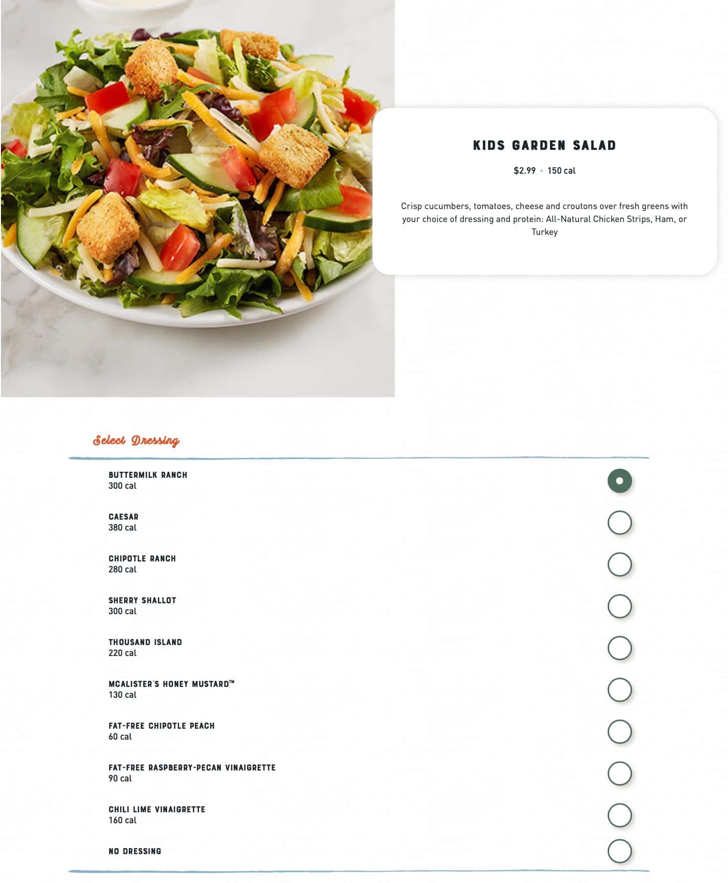 McAlister\'s Deli Kids Menu