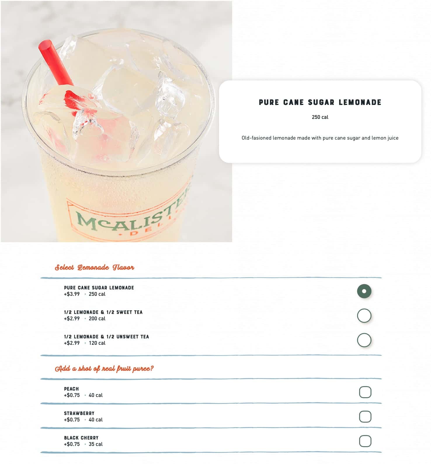 McAlister\'s Deli Drinks Menu