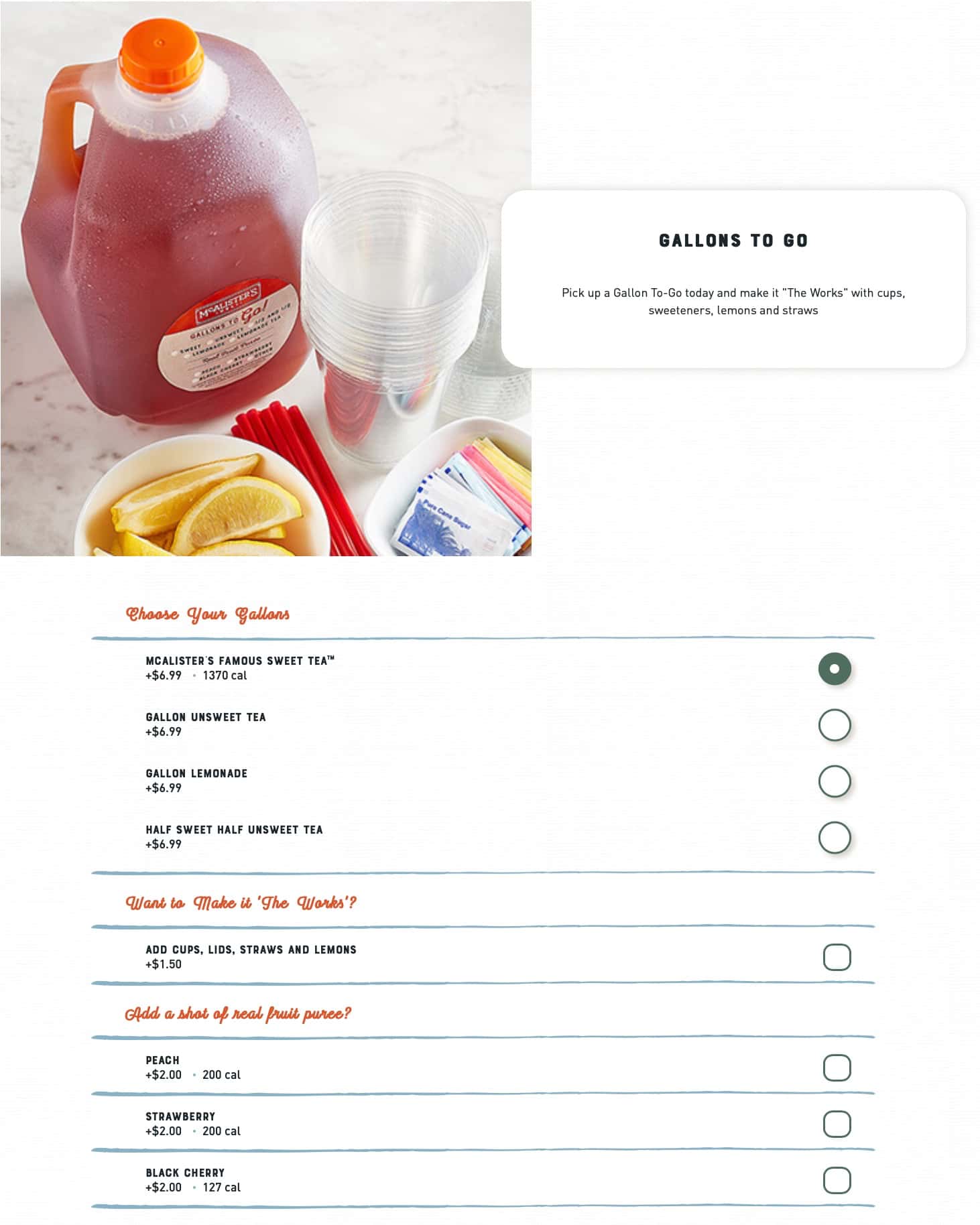 McAlister\'s Deli Drinks Menu