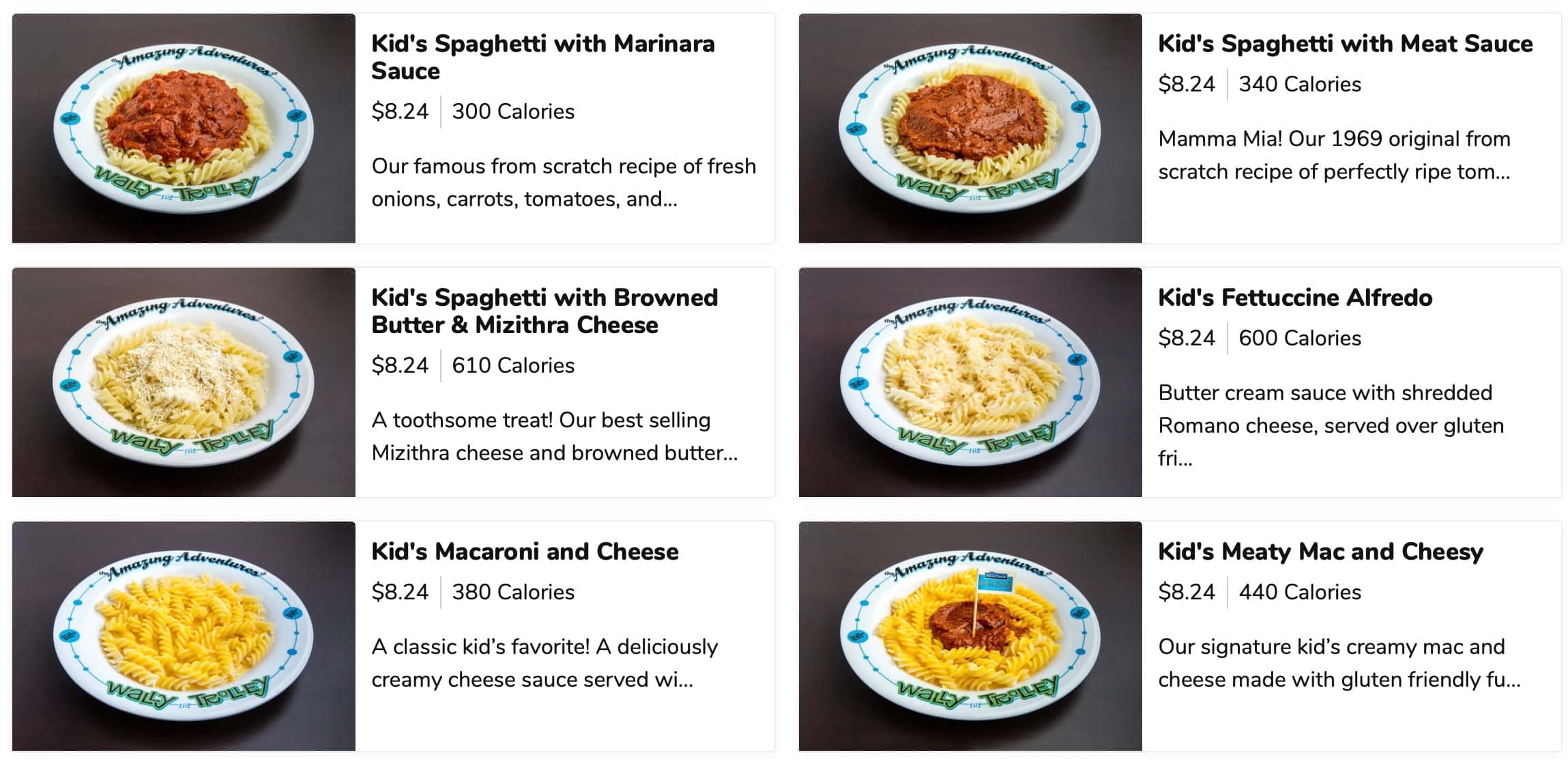 The Old Spaghetti Factory Gluten Friendly Menu