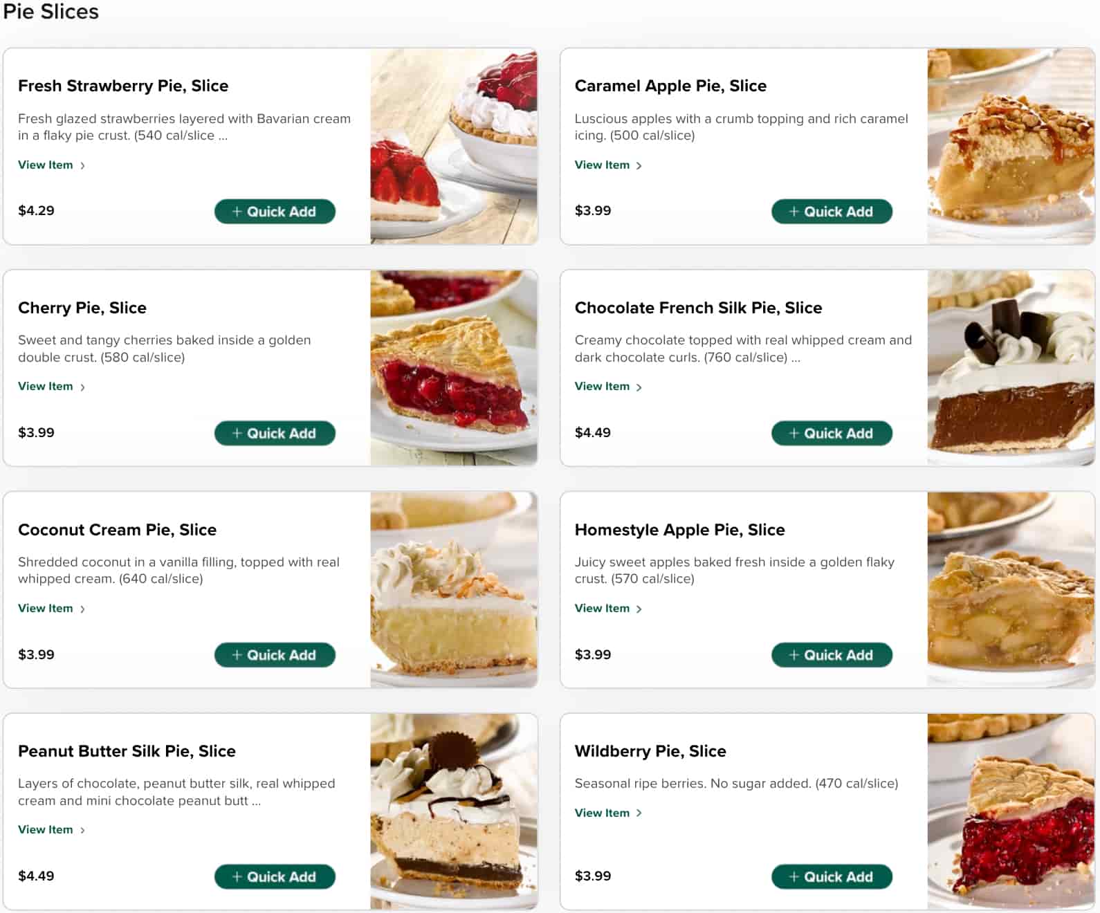 Perkins Restaurant and Bakery Bakery Menu
