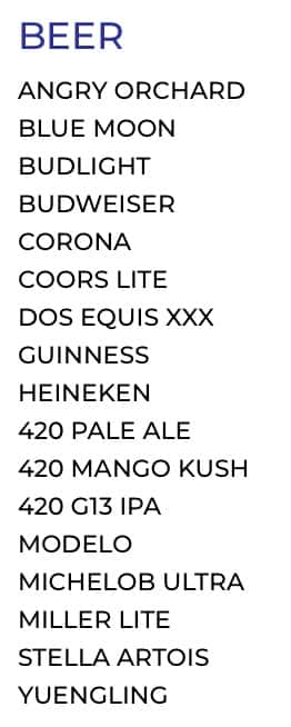 Nouvea Bar and Grill Jonesboro Drinks Menu