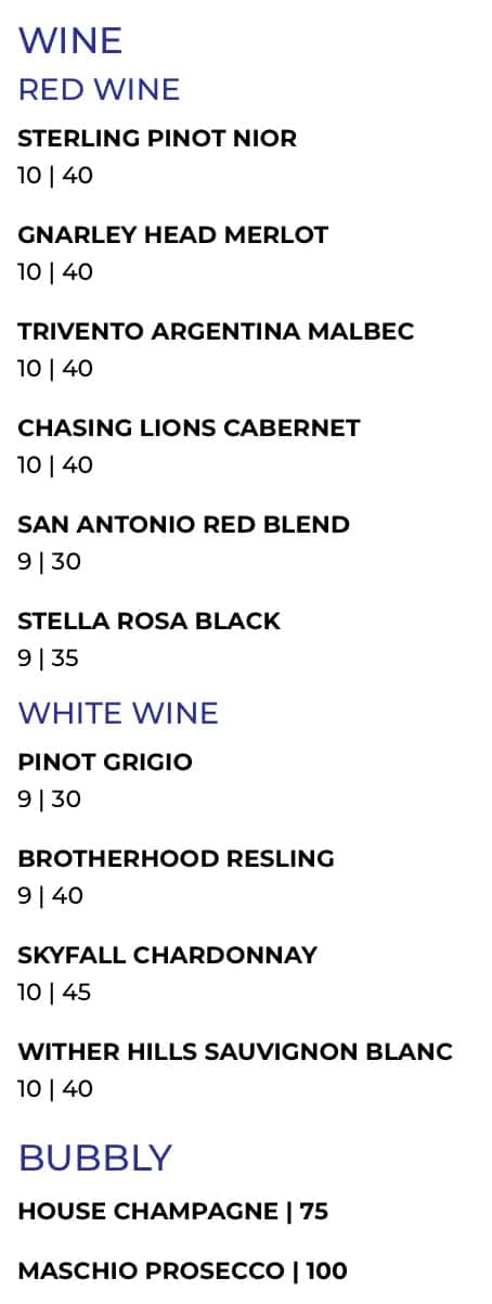 Nouvea Bar and Grill Jonesboro Drinks Menu