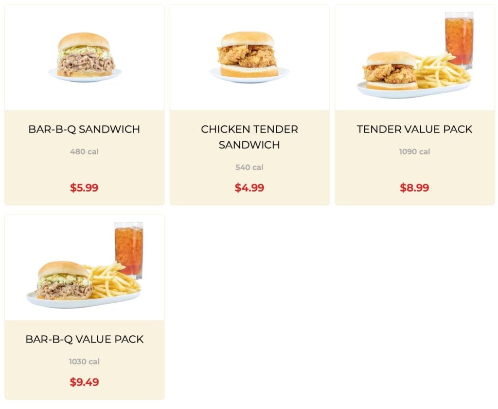 Smithfield's Chicken 'N Bar-B-Q Menu With Prices (Updated: June 2024)