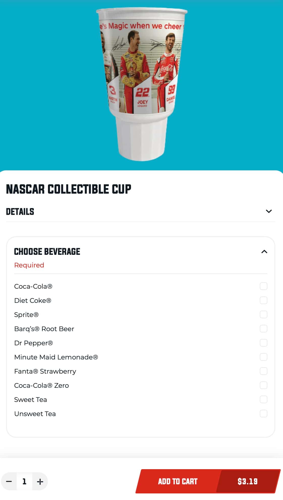 Krystal Drinks Menu