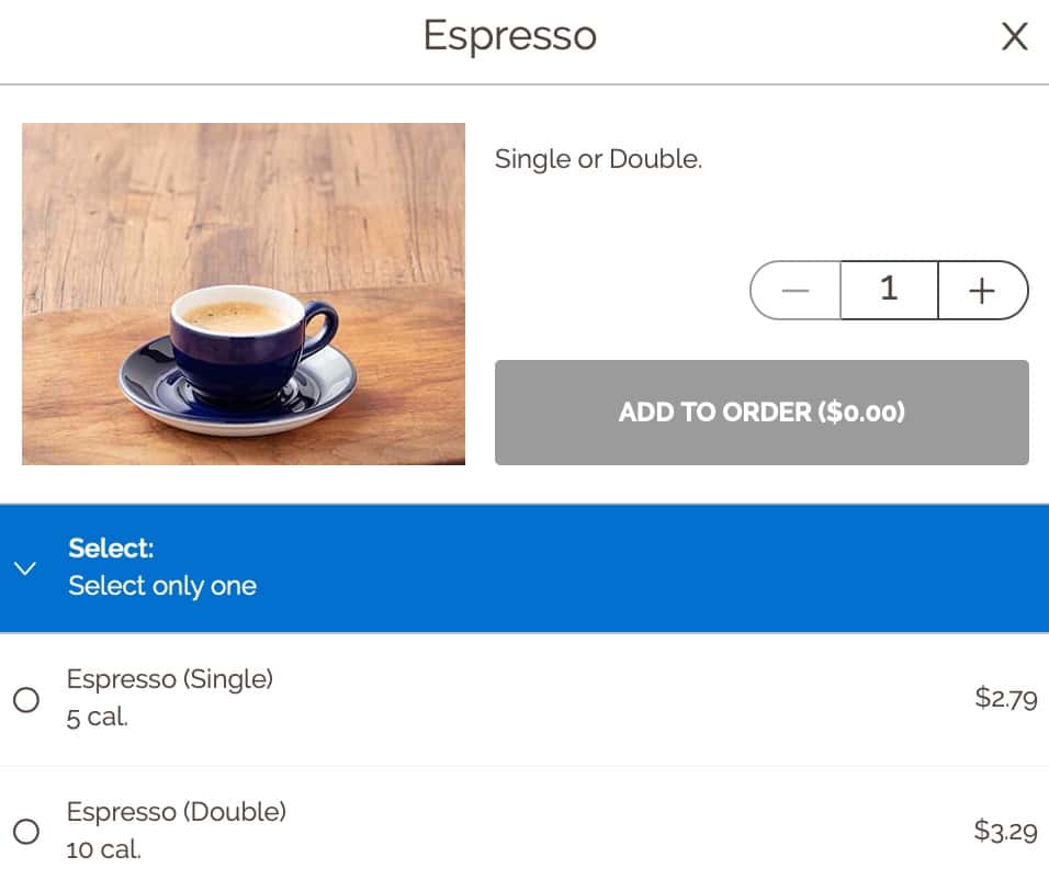 La Madeleine Drinks Menu