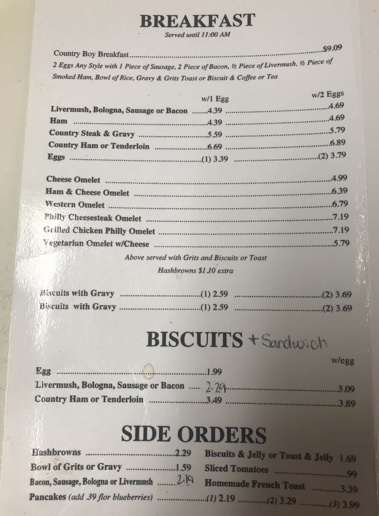 Norman\'s Cafe Menu With Prices