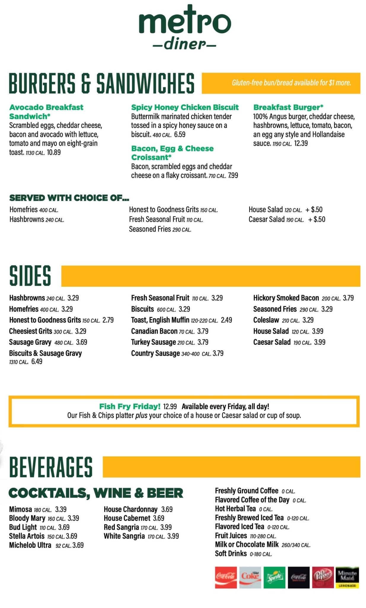 Metro Diner Menu With Prices (&amp; Pictures for 2024)