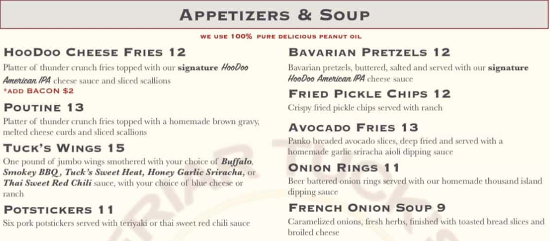 Friar Tuck's Hoagie House Appetizers and Soup Menu