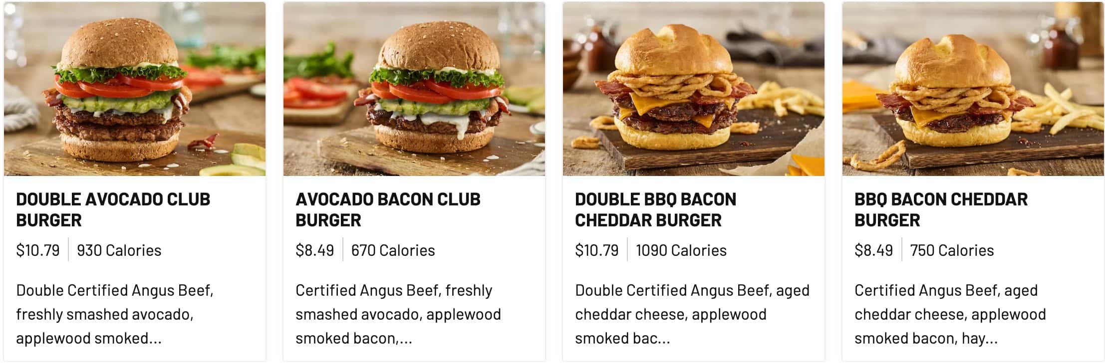 Smashburger Burgers Menu