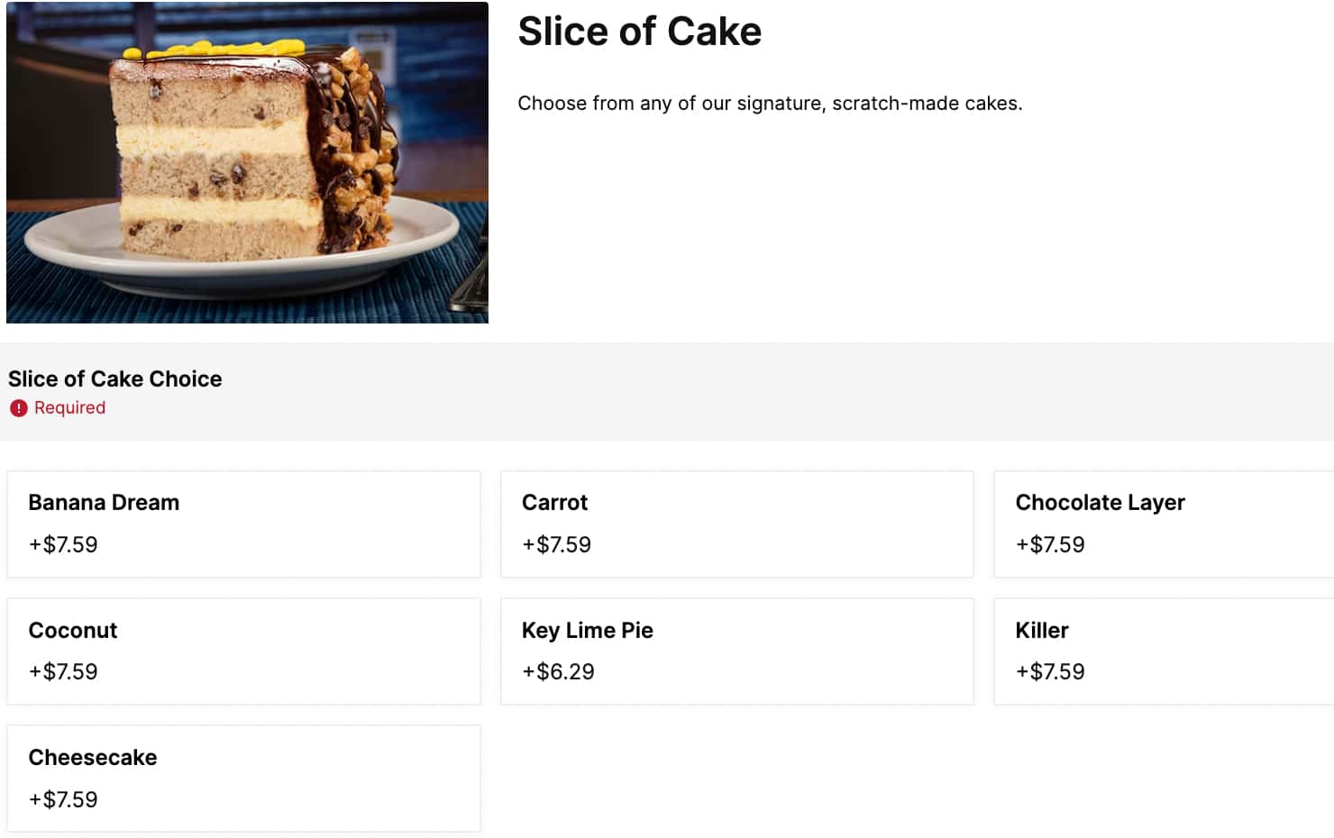 TooJay's Deli Bakery Restaurant Desserts Menu