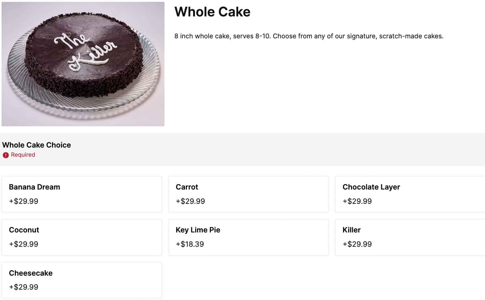 TooJay's Deli Bakery Restaurant Desserts Menu