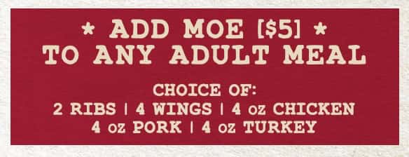 Moe's Original Additions Menu