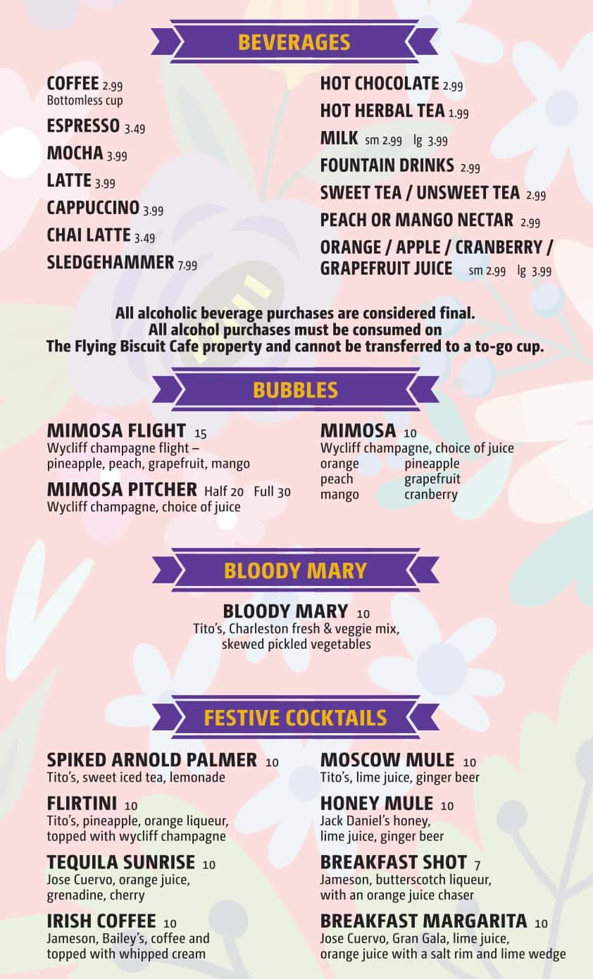 Flying Biscuit Cafe Drink Menu