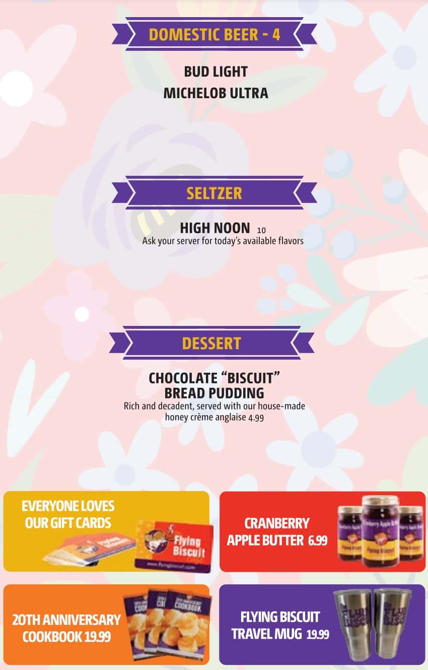 Flying Biscuit Cafe Drink Menu