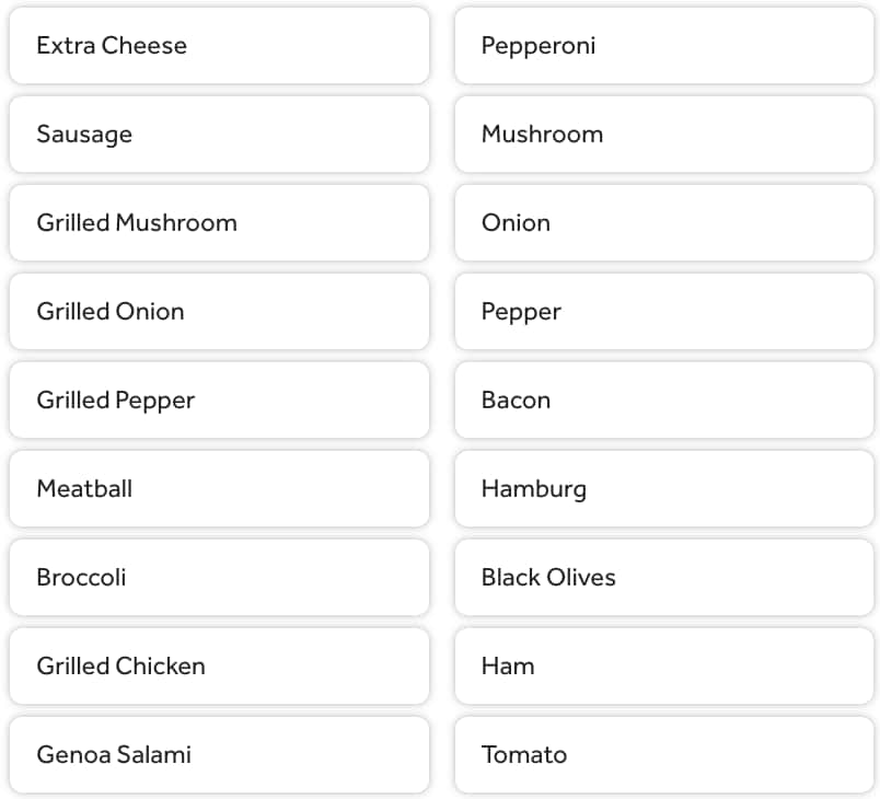 Westboro House of Pizza & Pub Pizza Menu